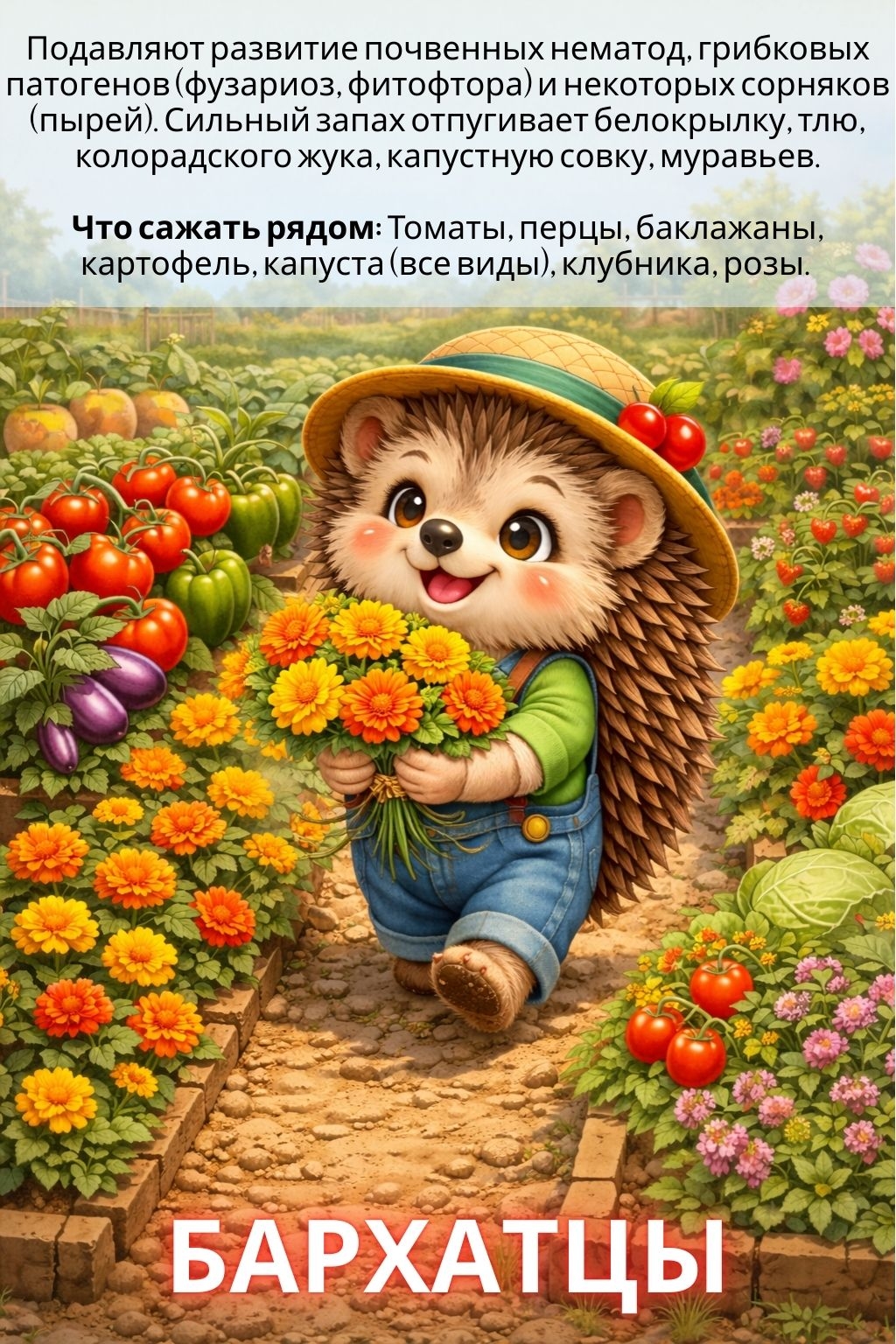 Бархатцы защищают томаты и картофель