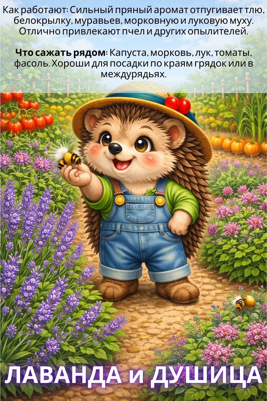 Лаванда и душица в огороде