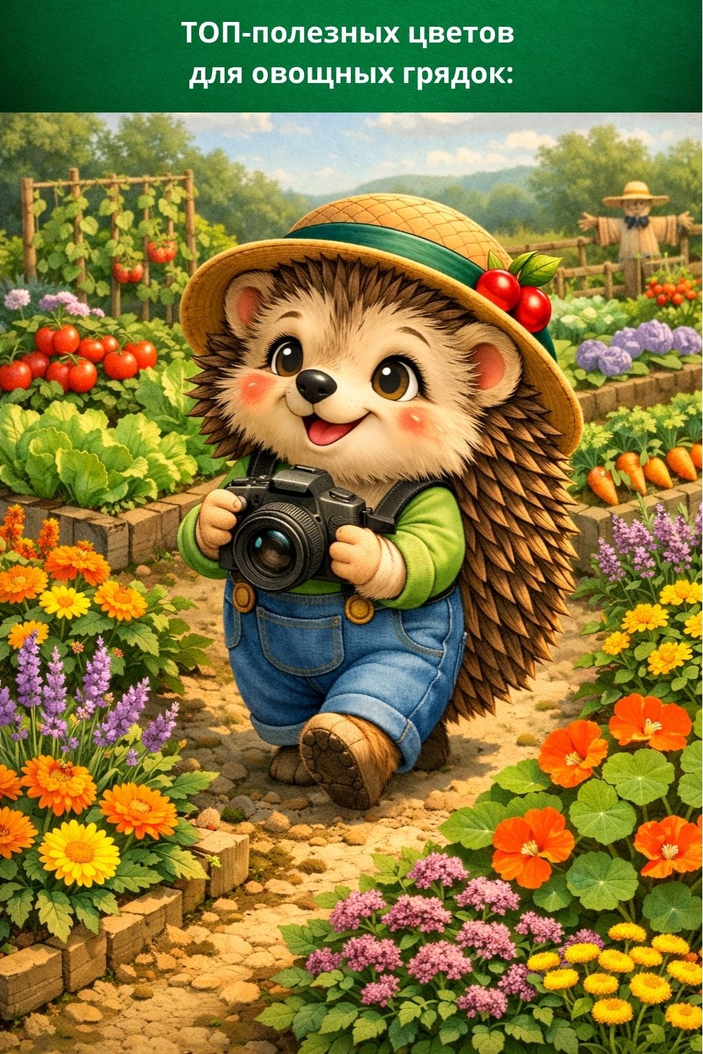 Топ полезных цветов для смешанных посадок в огороде