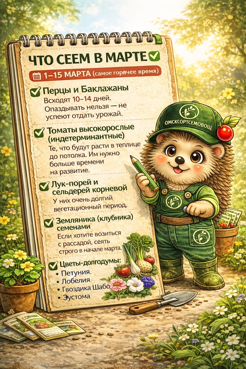 Что сеять в марте в Омске — сроки посева рассады