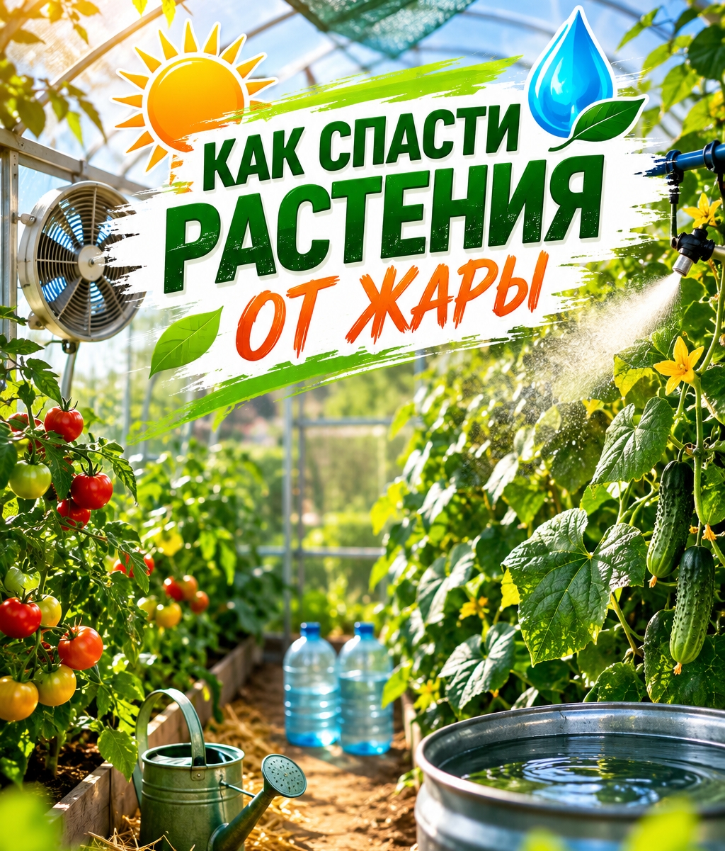 Как спасти растения от жары в теплице Как защитить томаты и огурцы от жары в теплице в Омской области